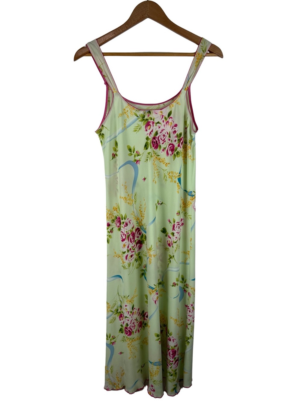 Oscar de la Renta Pink Label Floral Maxi Nightgown Slip Dress Women L Feminine - Picture 5 of 12